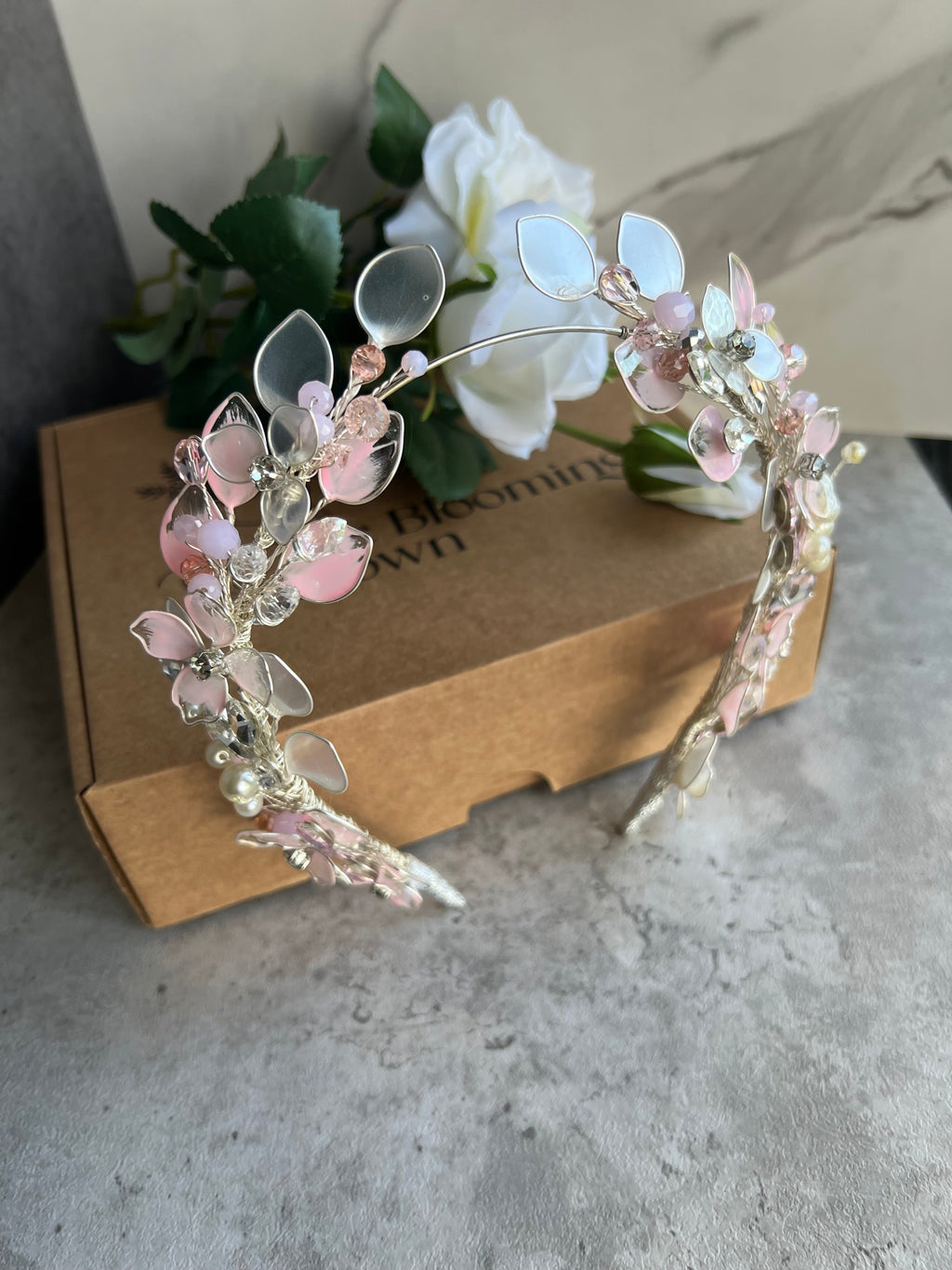 Blush Pink & Pearl Communion Tiara Blush Pink & Pearl Communion Tiara Precius pearls