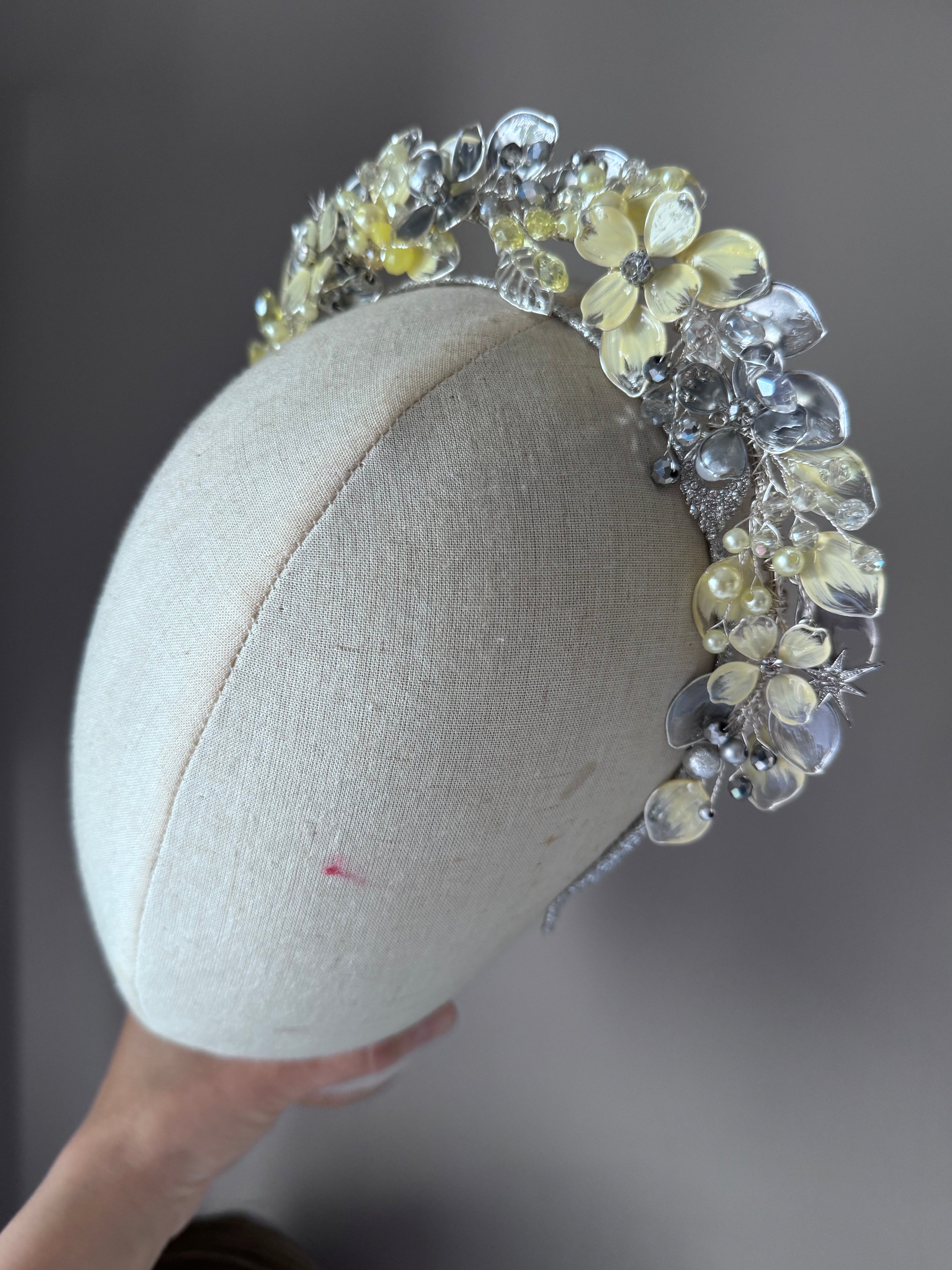 Yellow and Silver Yellow and Silver Precius pearls
