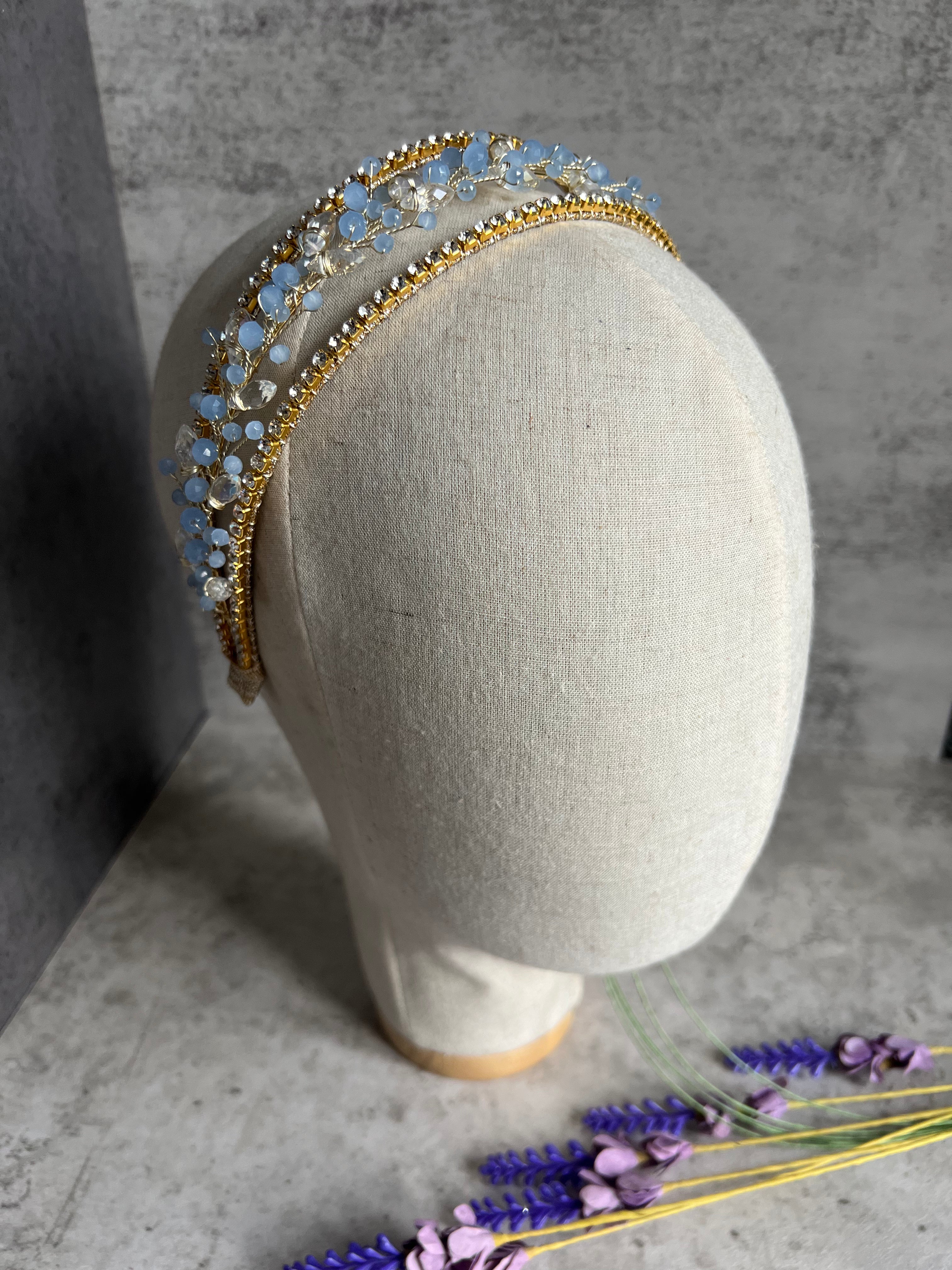 Crystal and Rhinestone white headband Crystal and Rhinestone white headband Precius pearls