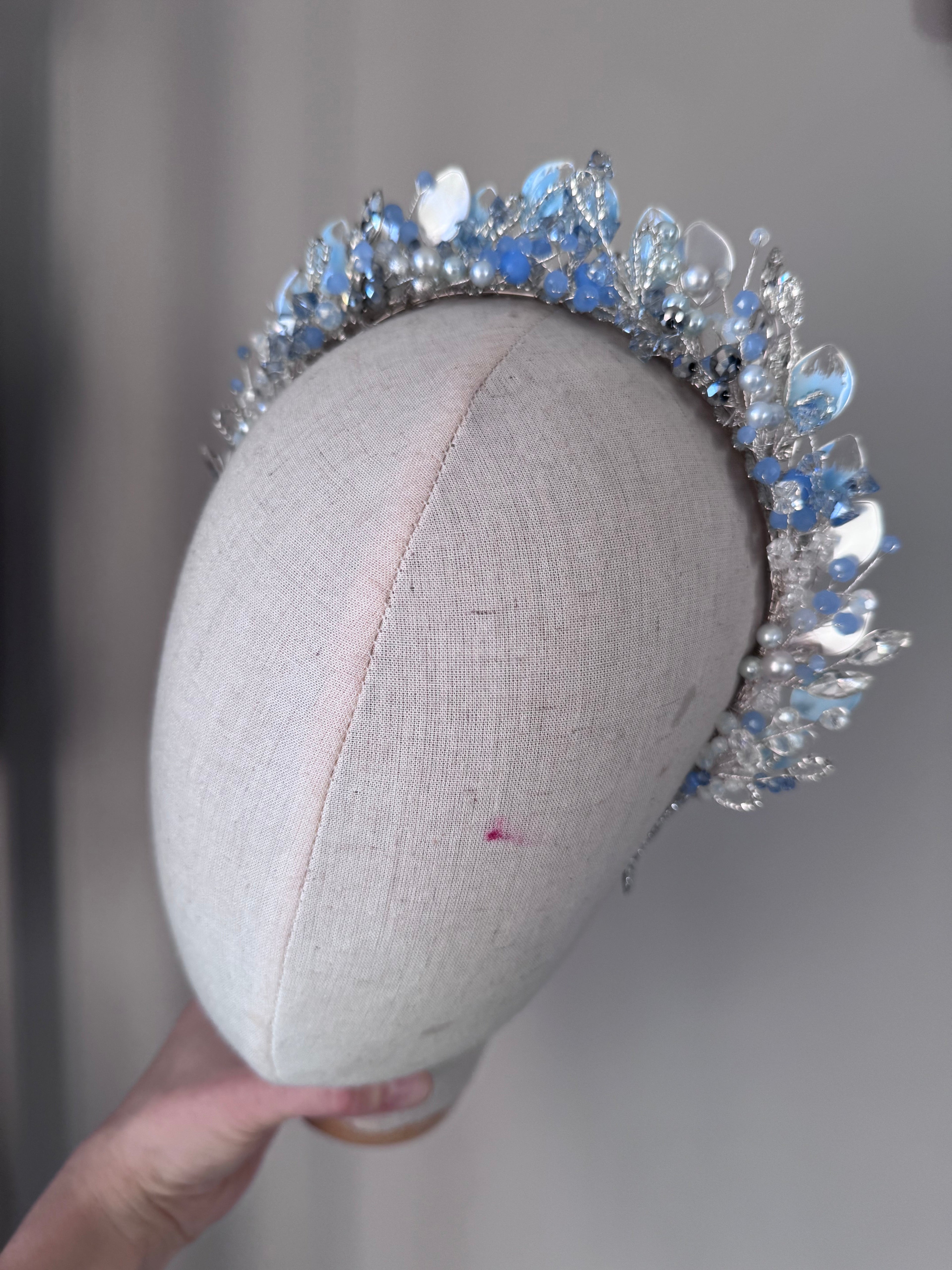 The Celestial Azure Crown The Celestial Azure Crown Precius pearls
