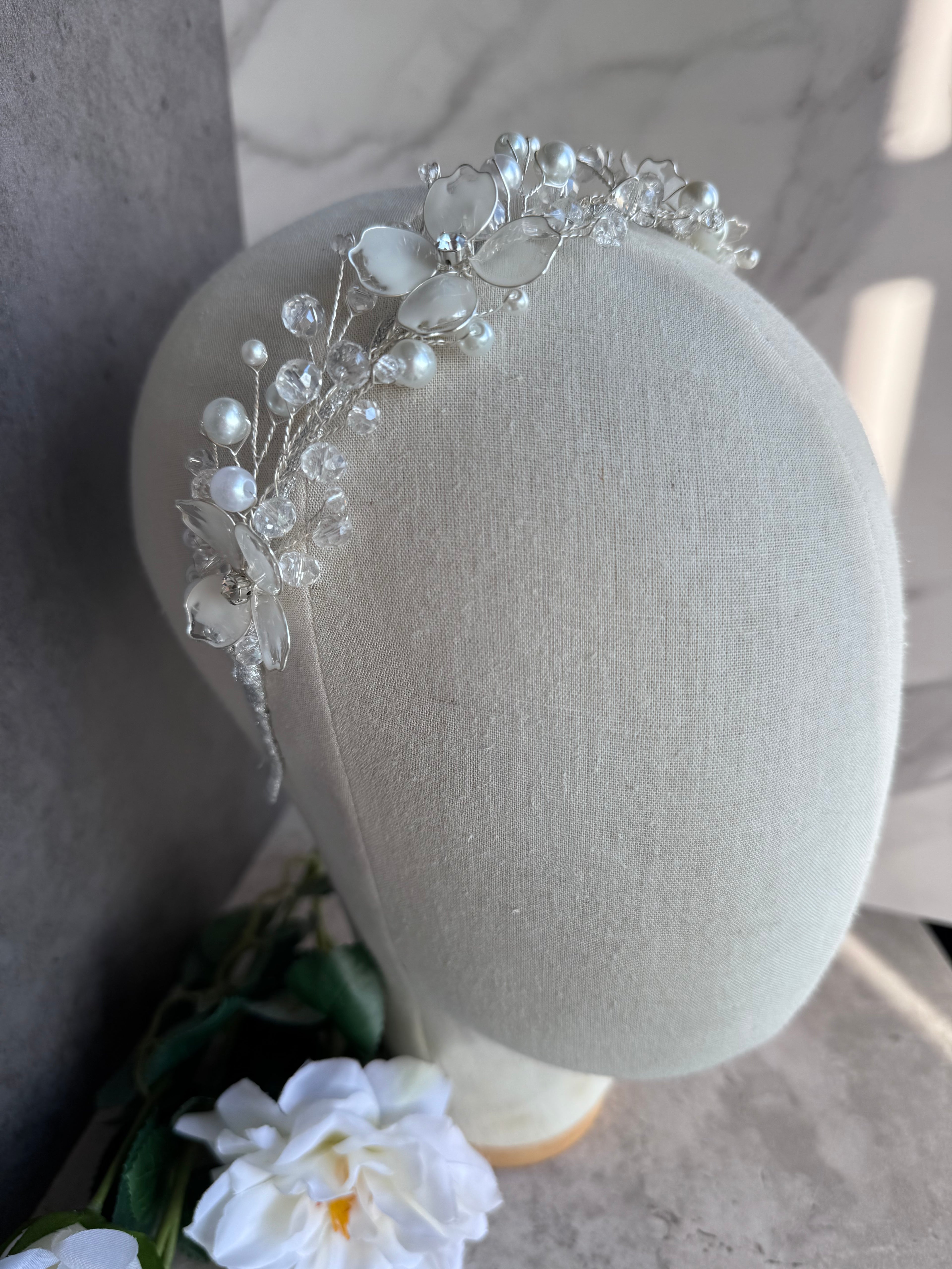 Ivory Bloom Pearl Headband