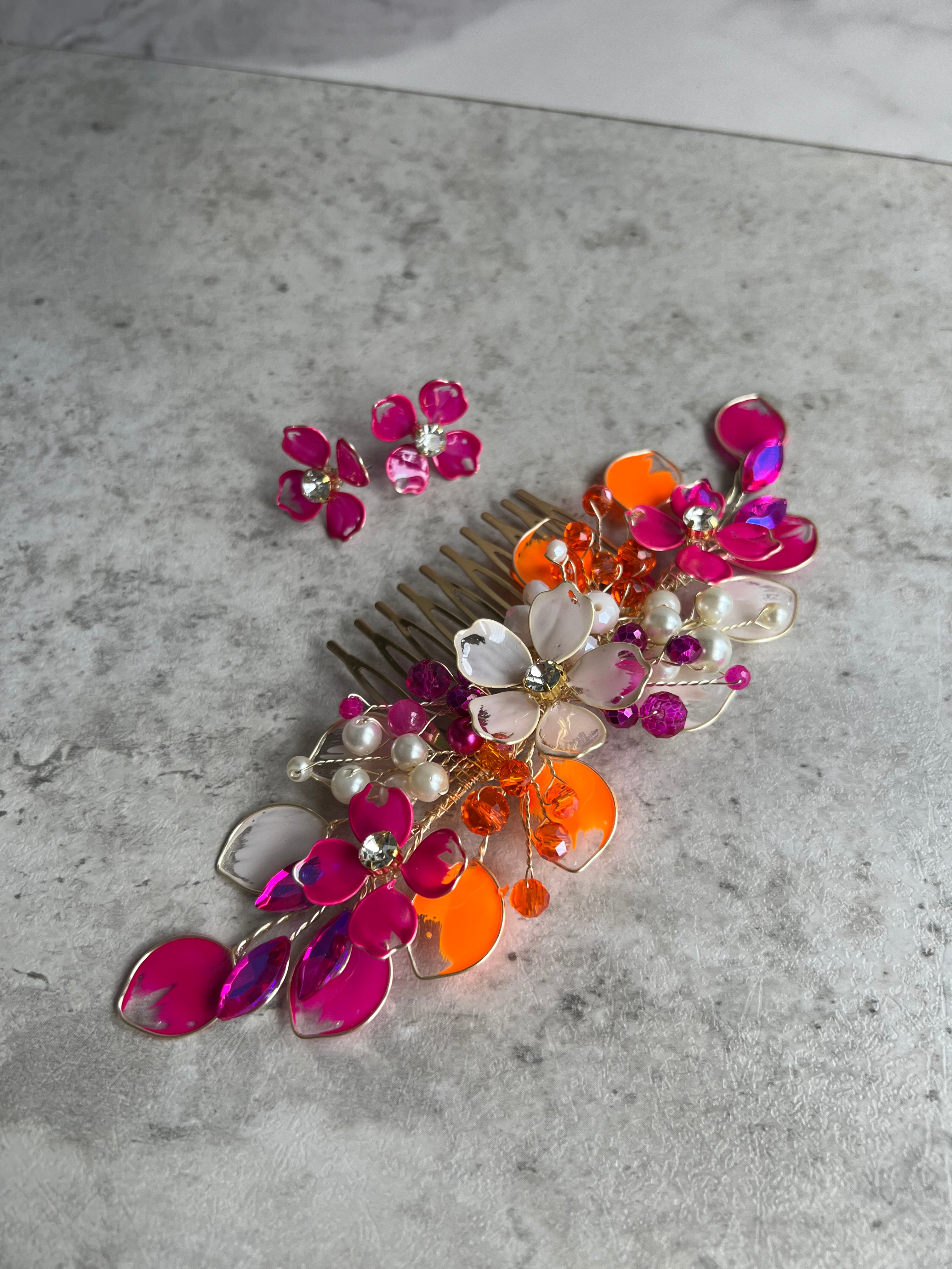 Beige and Fucshia