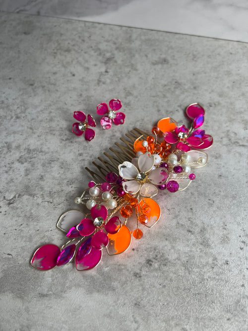 Beige and Fucshia