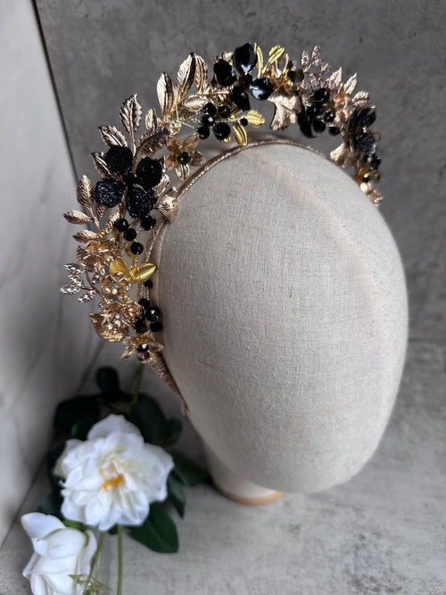 Black & Gold Statement Crown – For Rent Black & Gold Statement Crown – For Rent Precius pearls