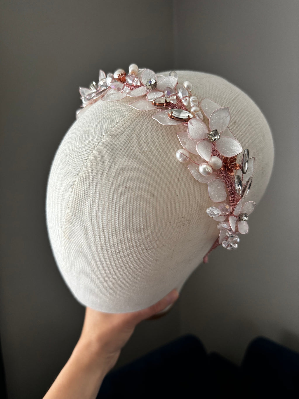 Rose gold and white