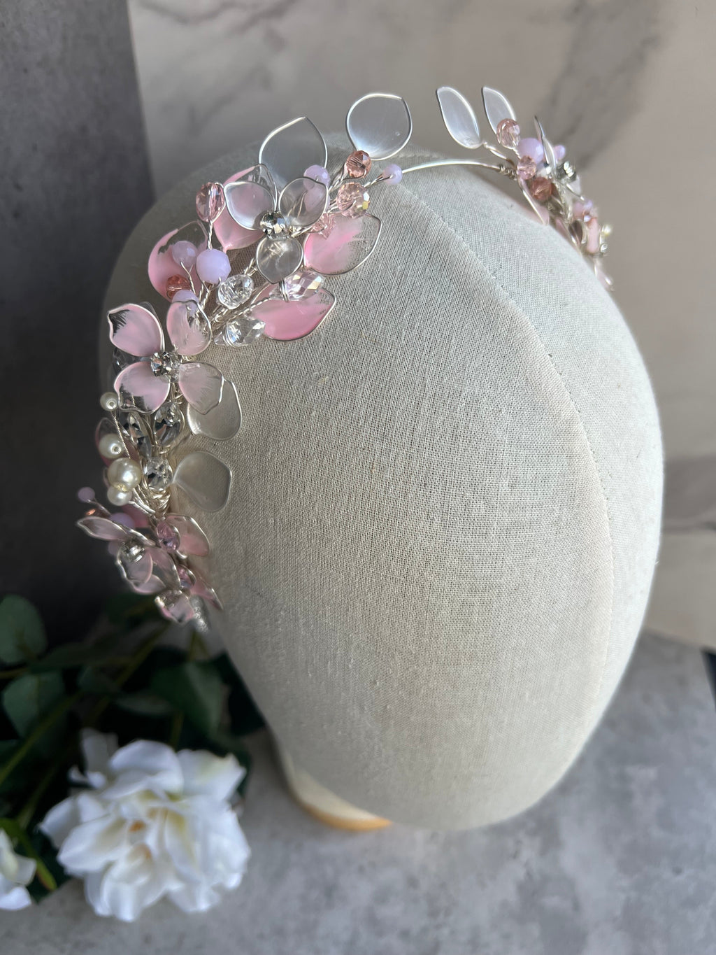 Blush Pink & Pearl Communion Tiara Blush Pink & Pearl Communion Tiara Precius pearls