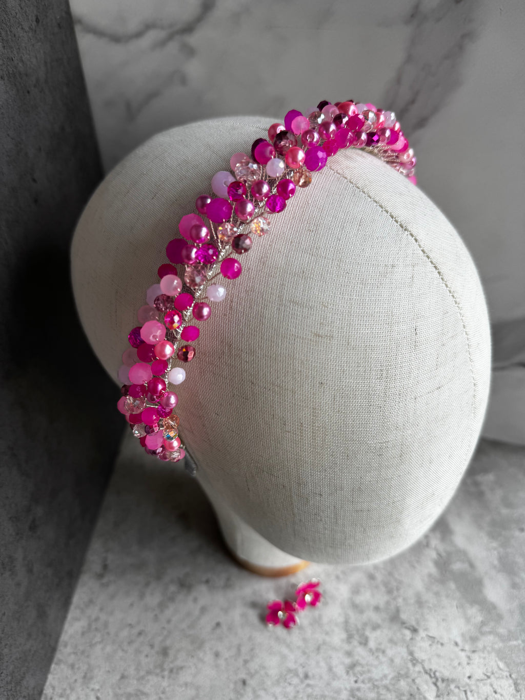 Fucshia and Pink Crystal crown