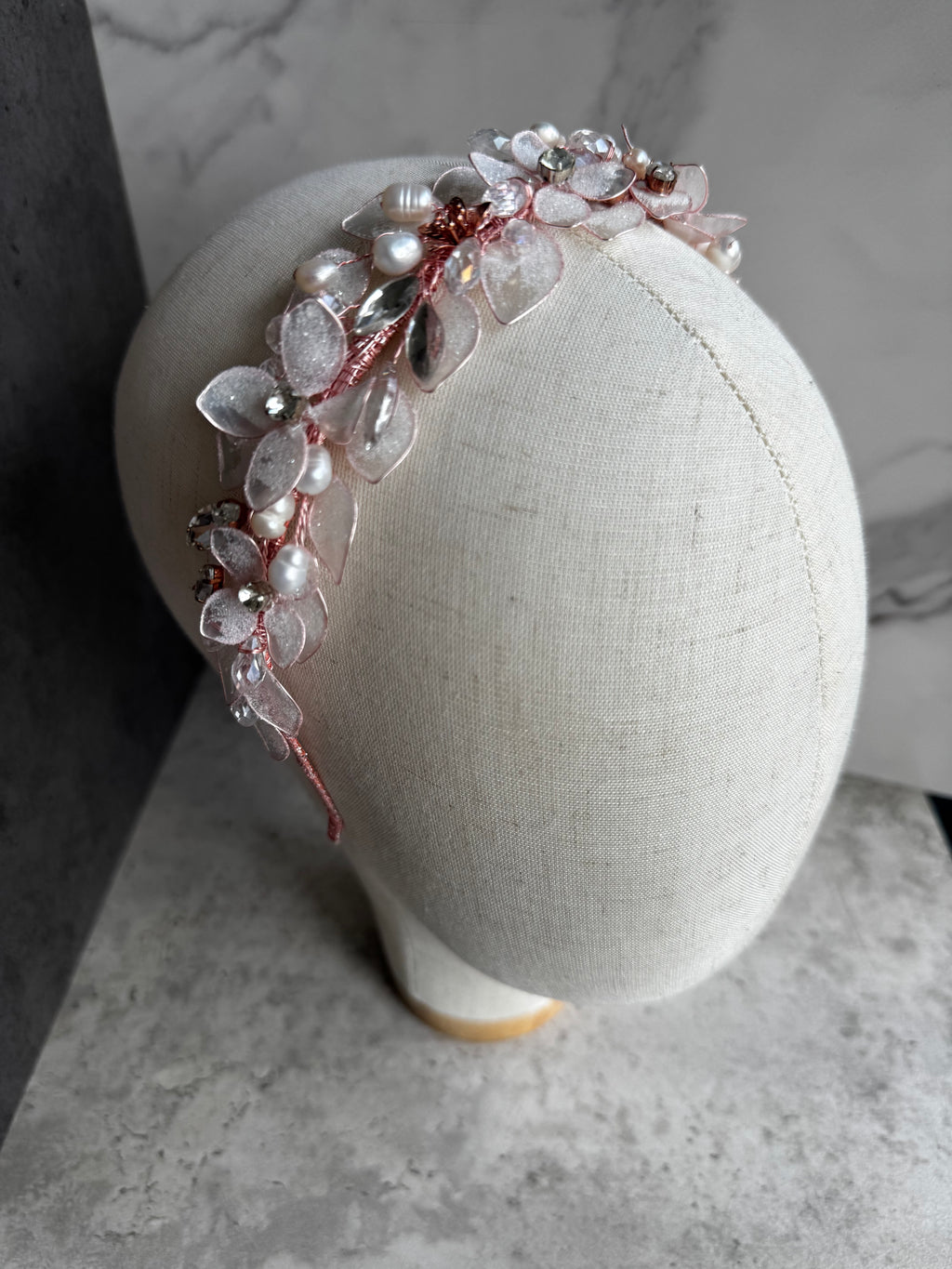 Rose gold and white