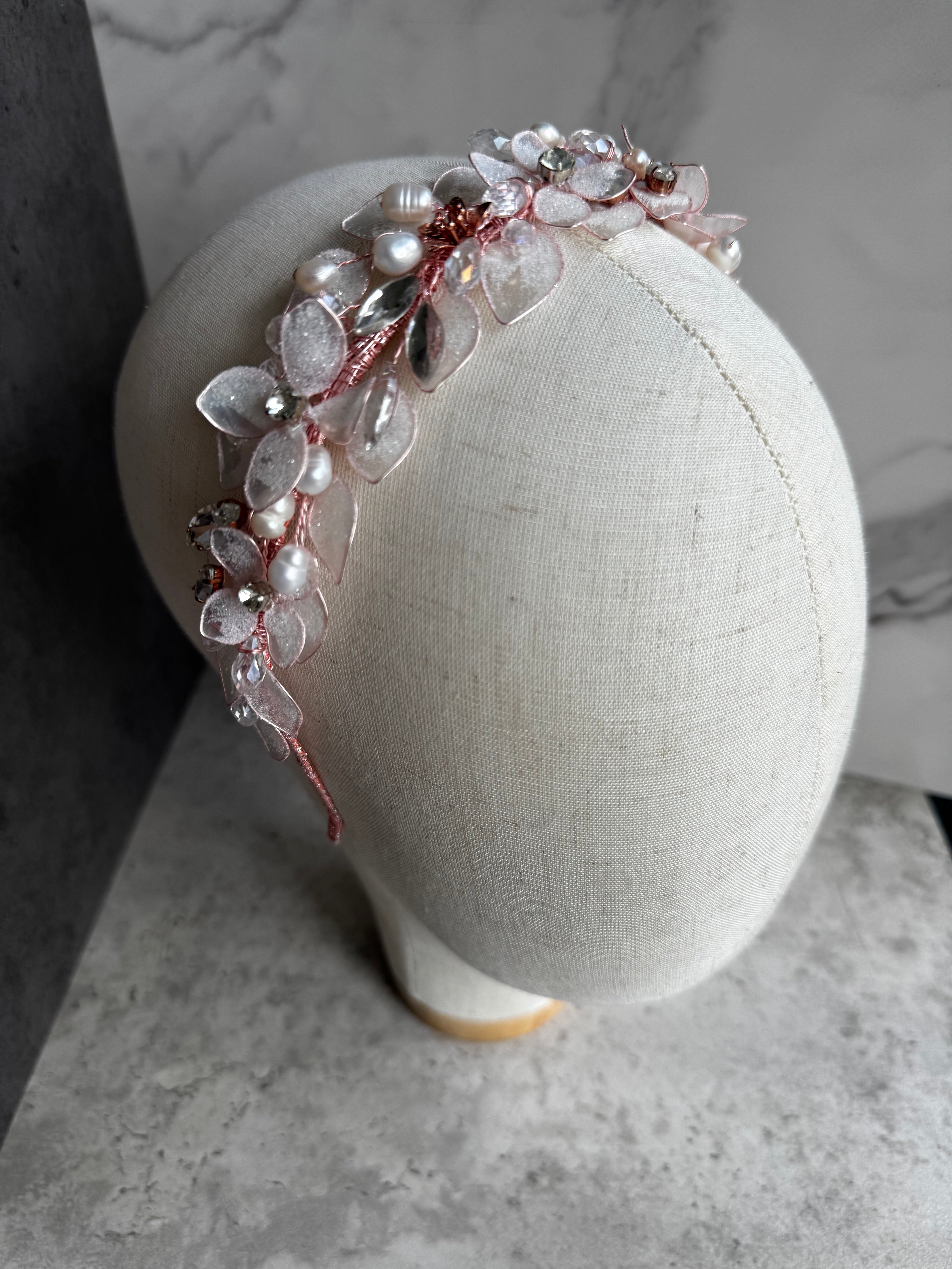Rose gold and white