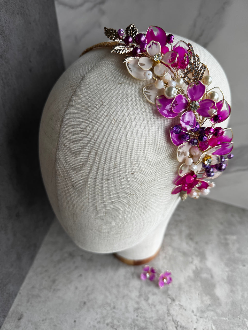 Magenta and Beige
