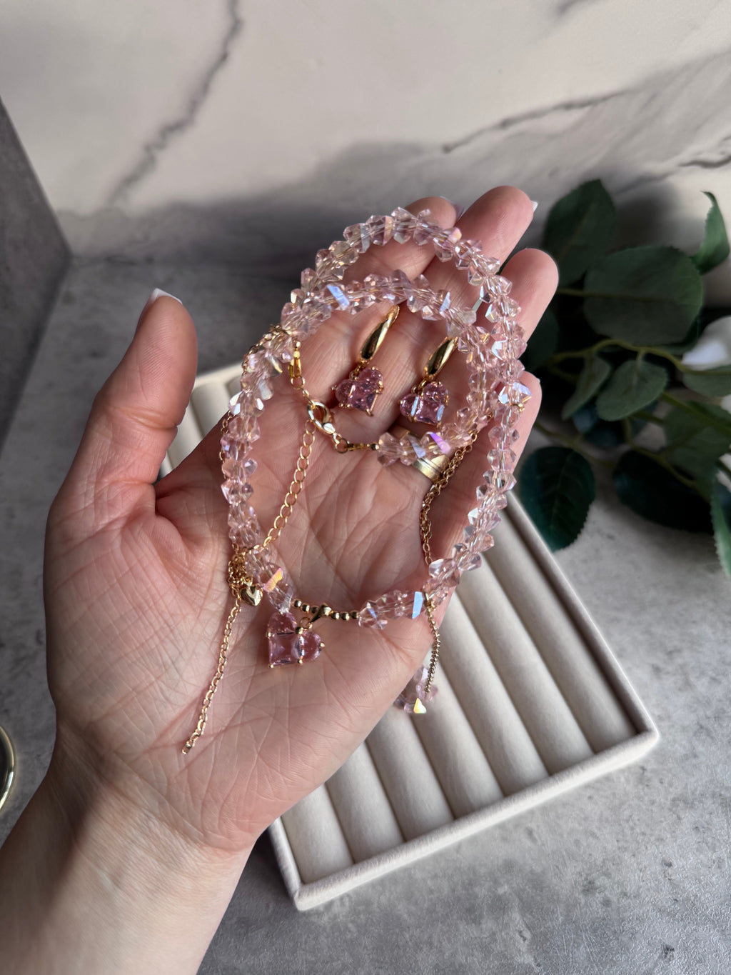 Blush Heart Crystal Set Blush Heart Crystal Set Precius pearls