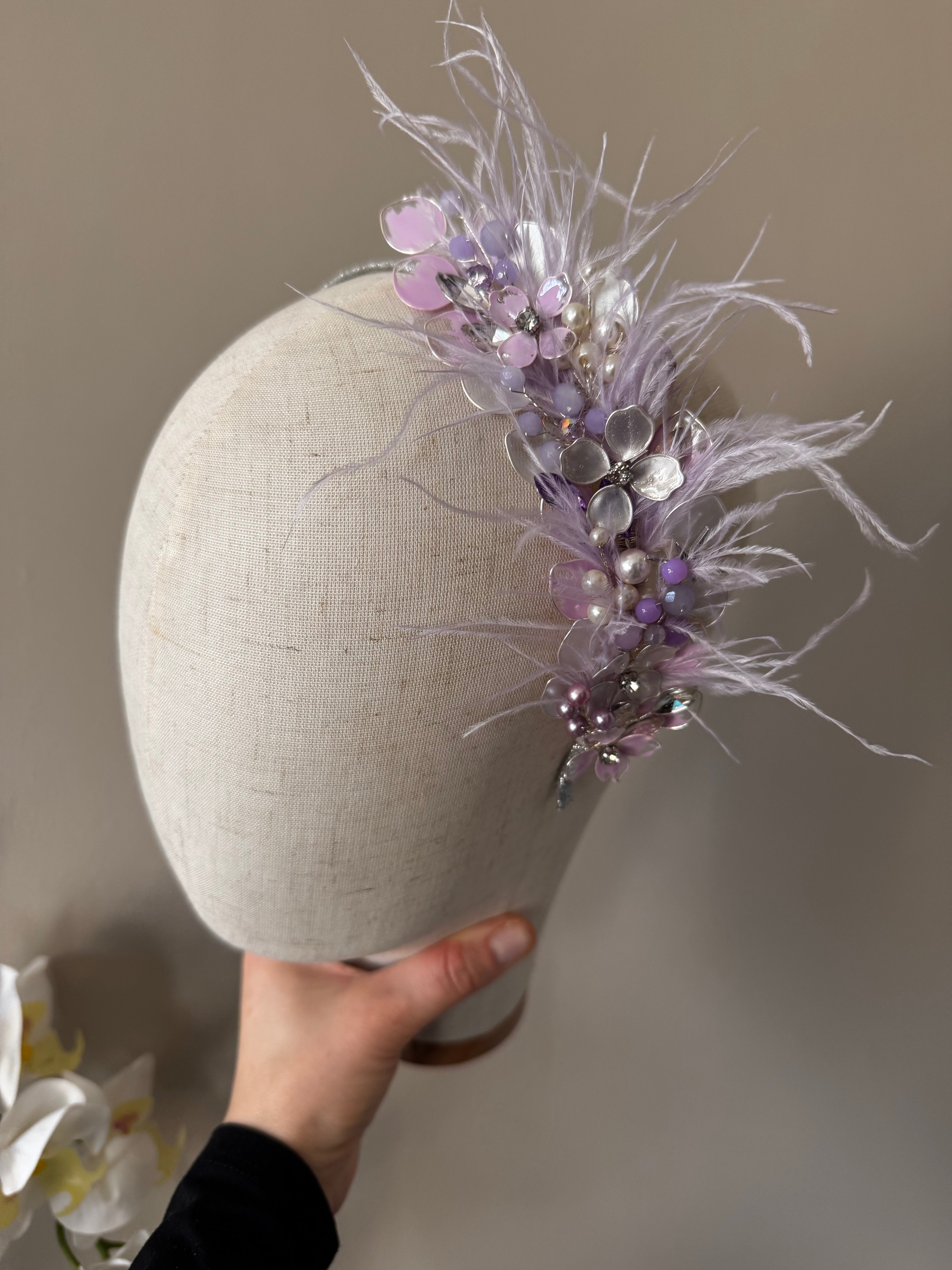Lilac and Feather Crown