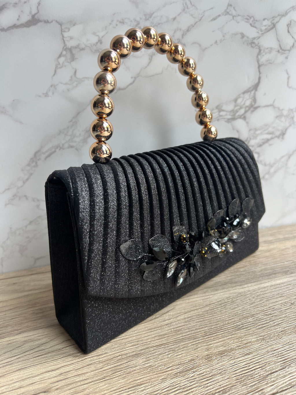 Black side Headpiece and Bag