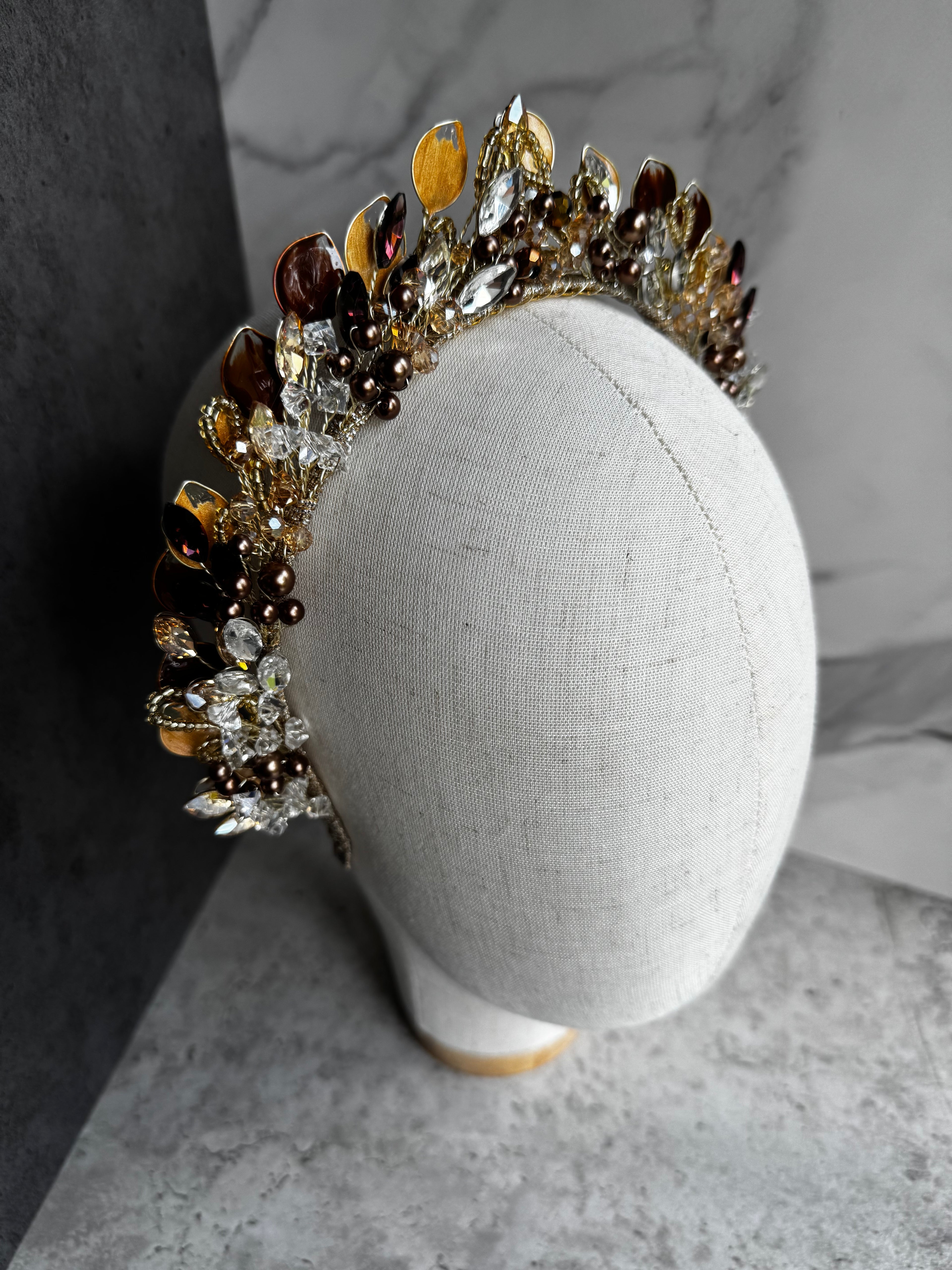 Gold and Brown pointed crown
