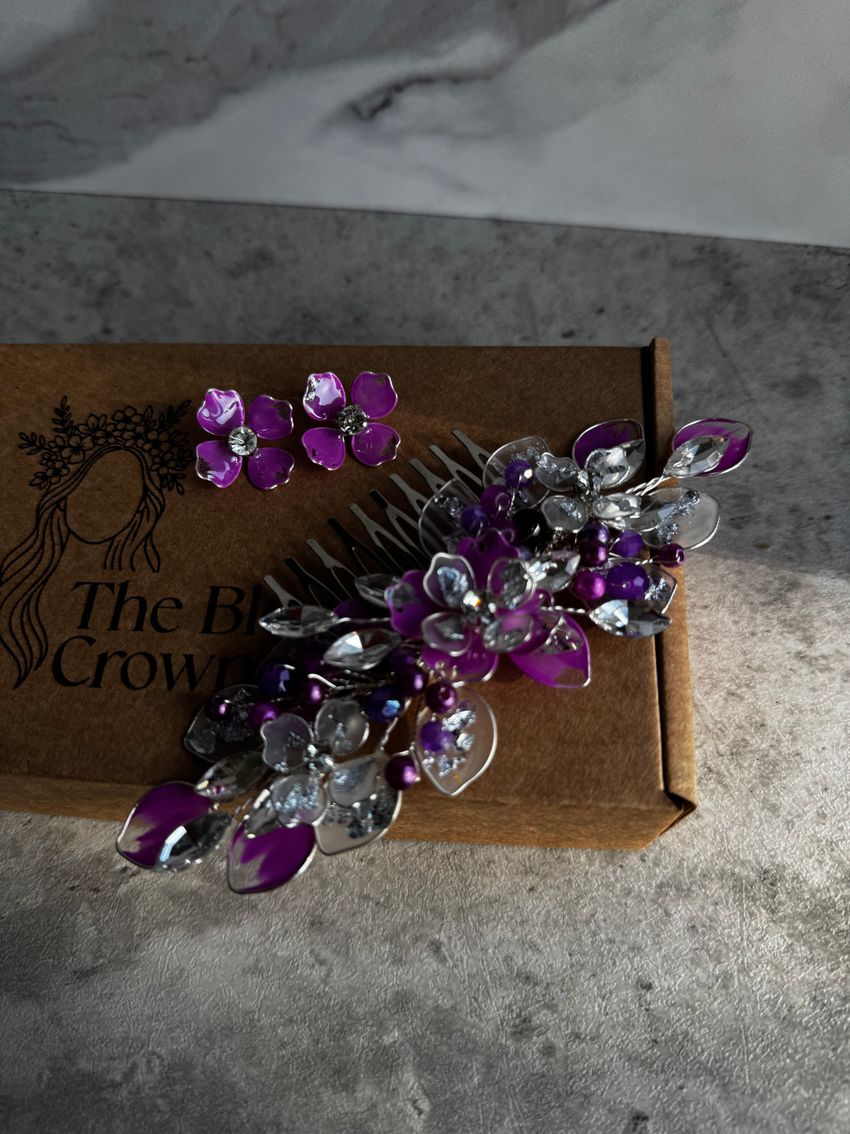 Purple and Silver comb