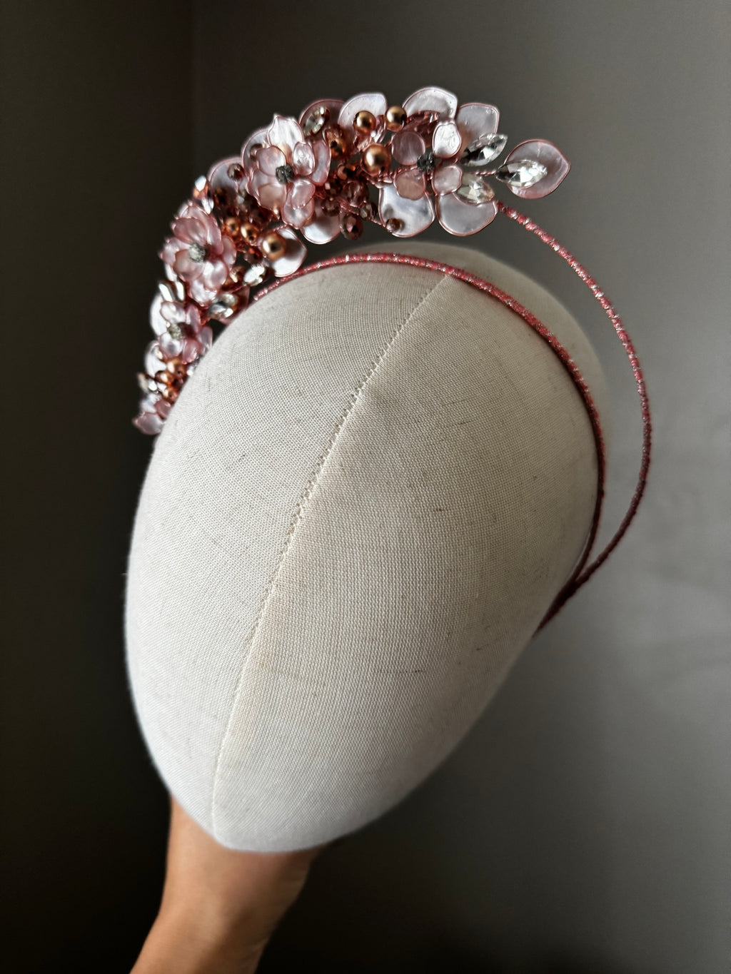 Rose Gold Half halo Heapdiece