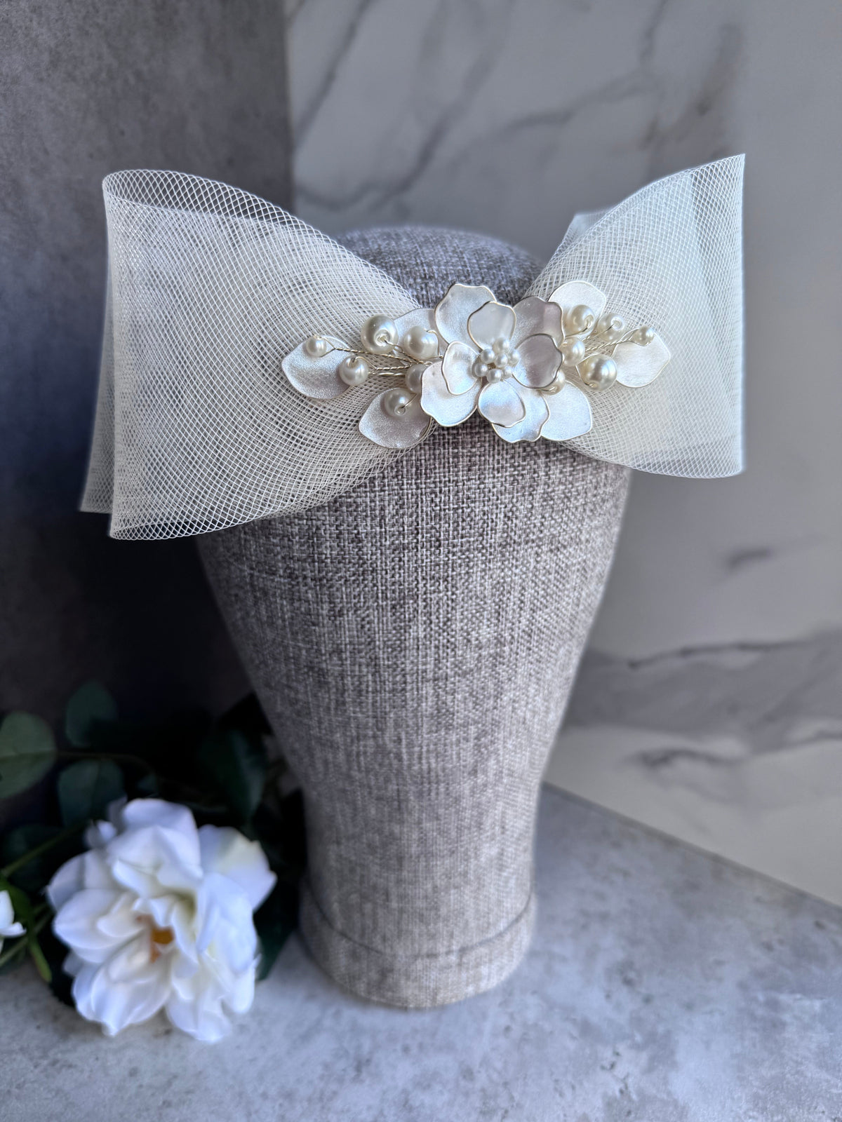 Ivory Floral Bow Ivory Floral Bow Precius pearls