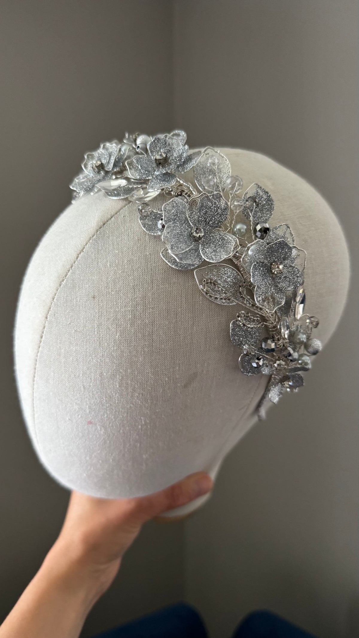 Silver headpiece