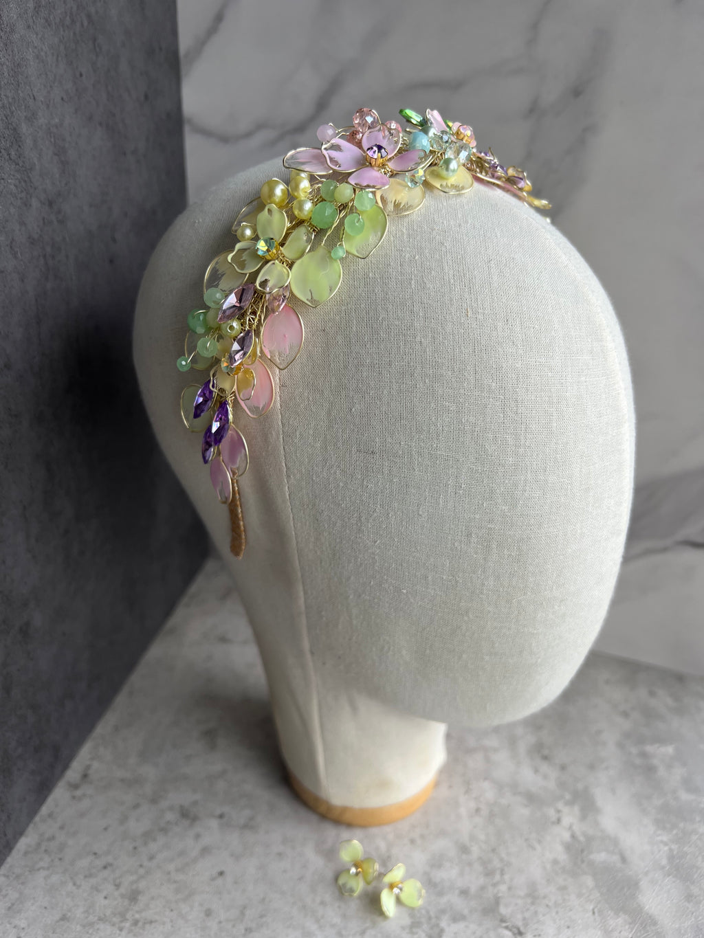 Pastel Bloom Crystal Headpiece