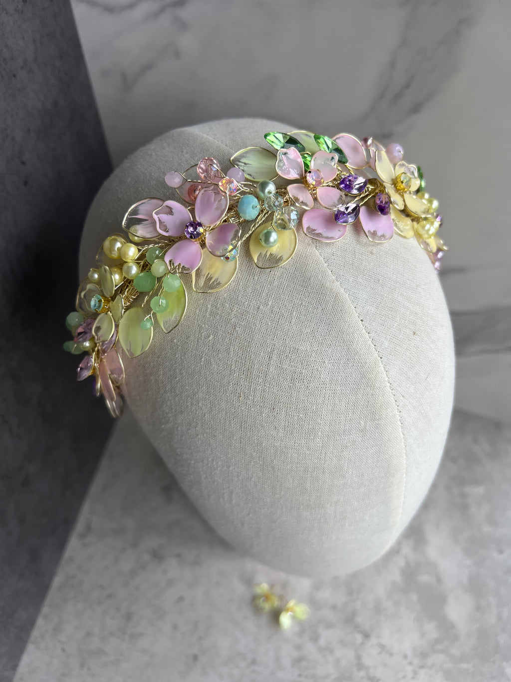 Pastel Bloom Crystal Headpiece