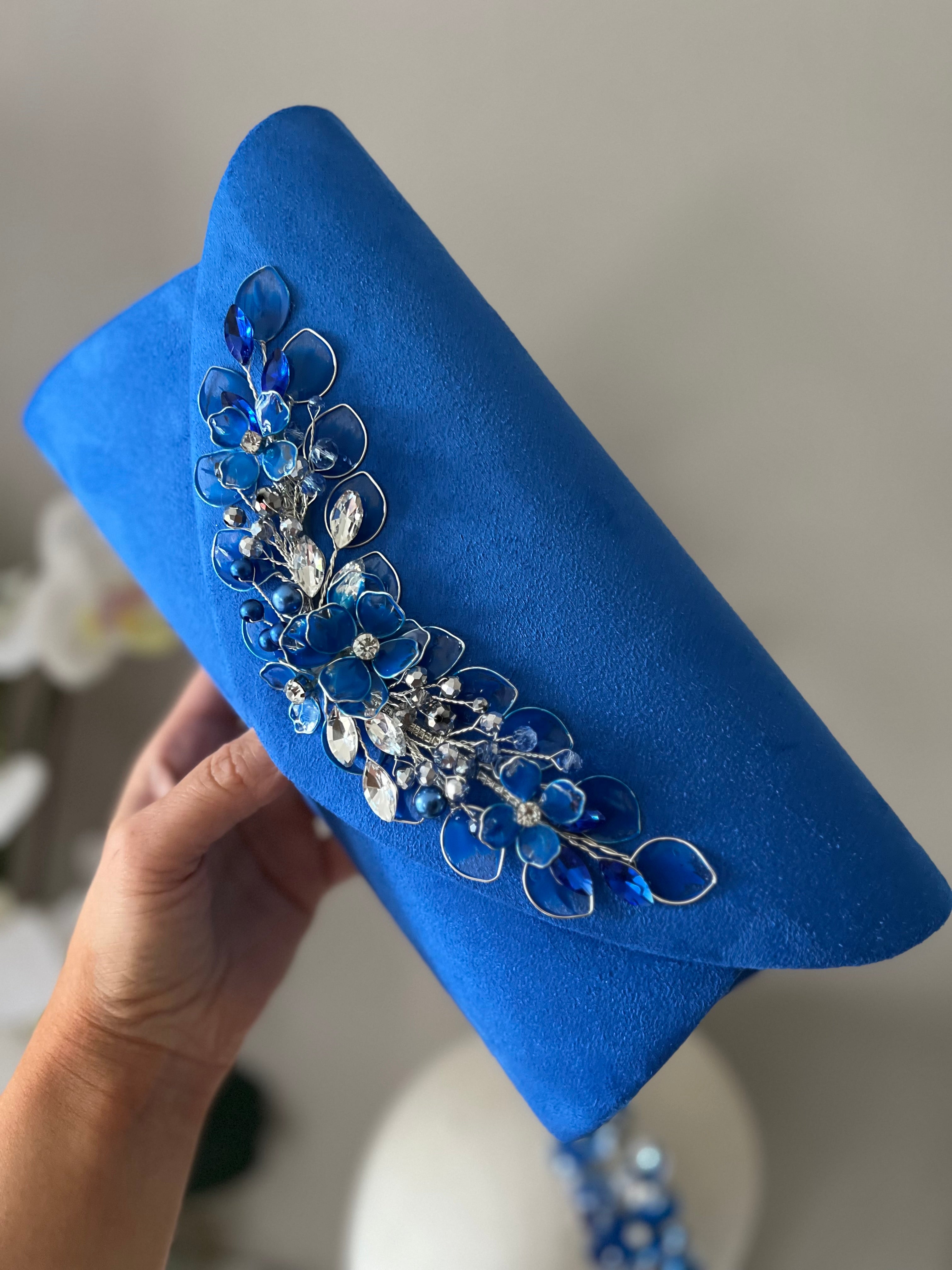 Bespoke headpiece and Bag Linda