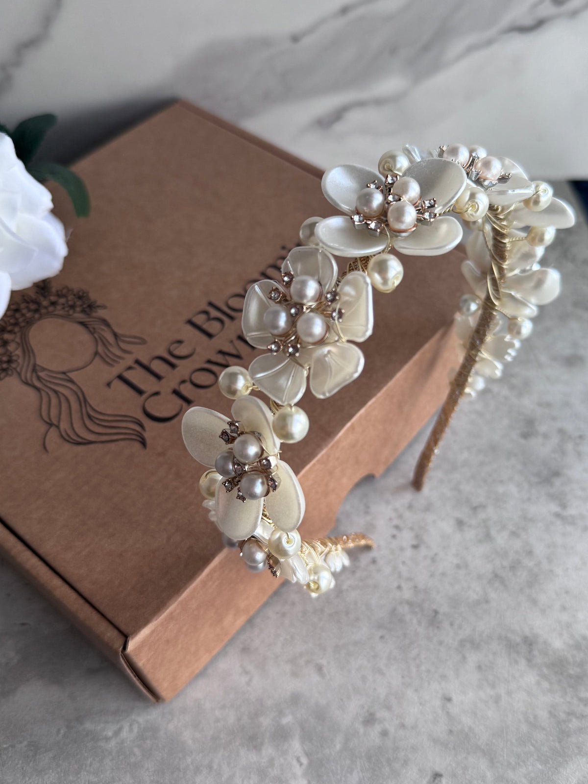 Ivory Bloom Pearl Headband Ivory Bloom Pearl Headband Precius pearls
