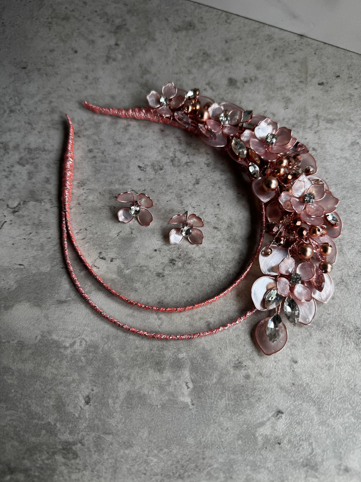 Rose Gold Half halo Heapdiece