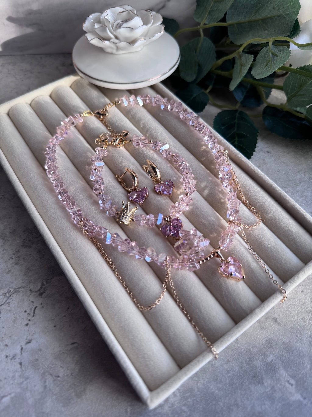 Blush Heart Crystal Set Blush Heart Crystal Set Precius pearls