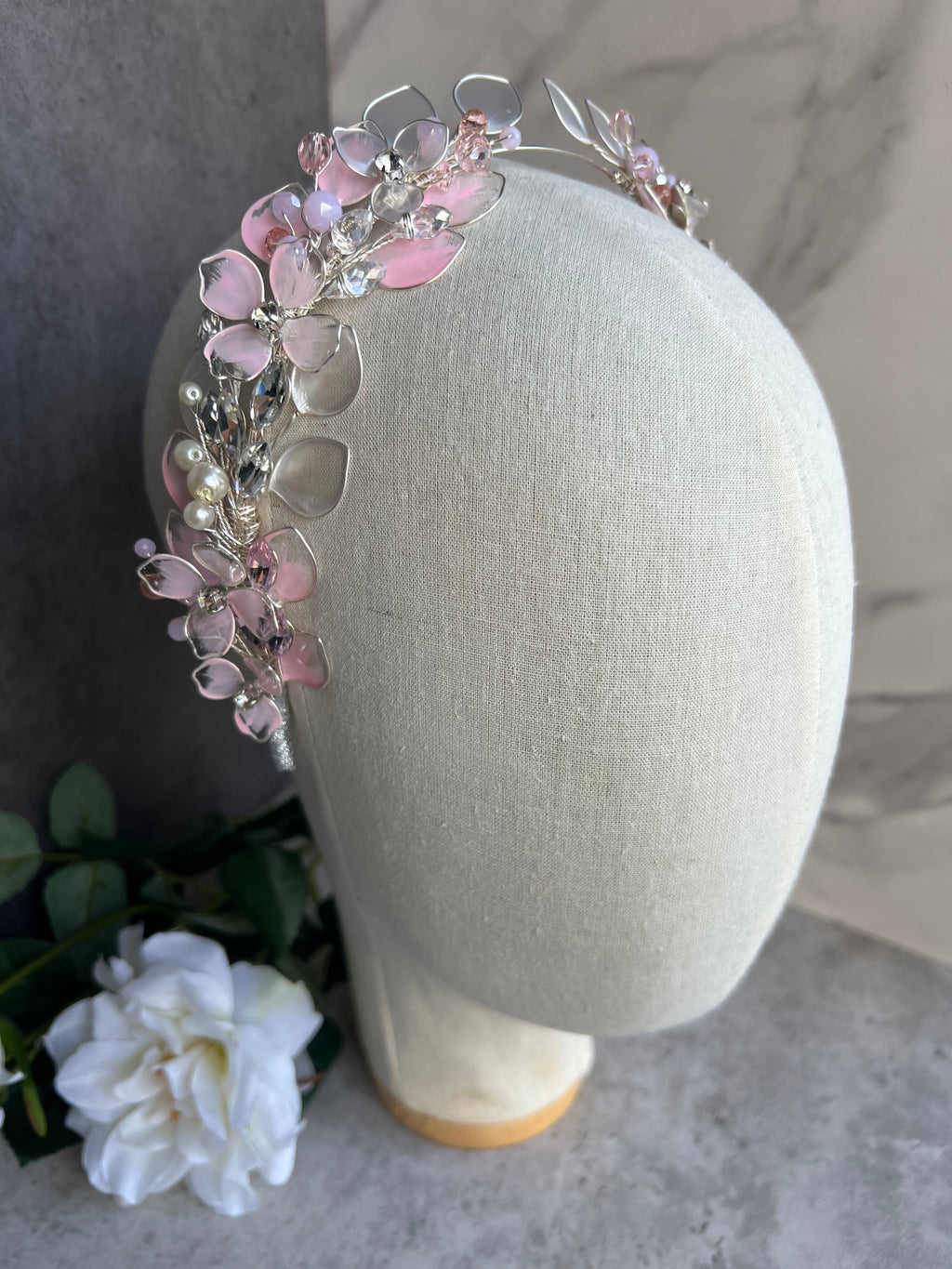 Blush Pink & Pearl Communion Tiara Blush Pink & Pearl Communion Tiara Precius pearls
