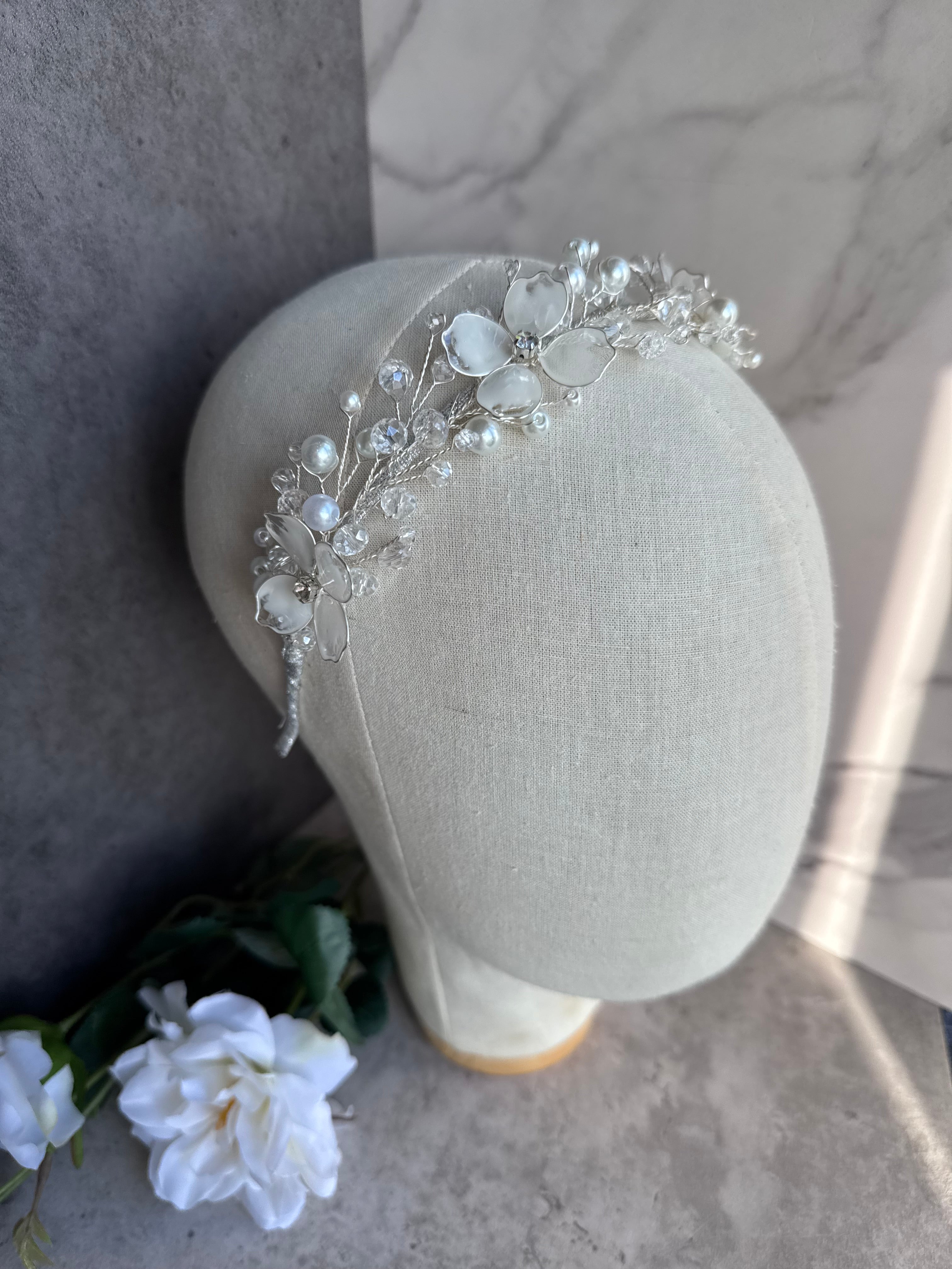 Ivory Bloom Pearl Headband