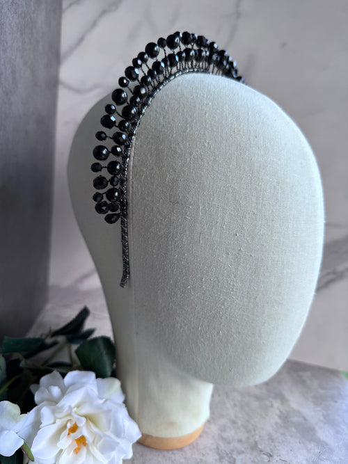 Black Pearl Beaded Crown