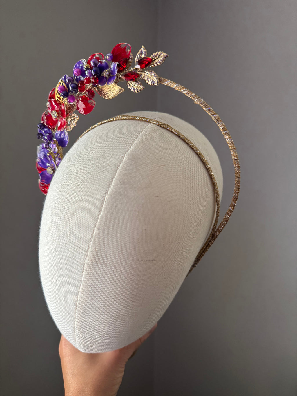 Red and Purple had halo wedding guest Heapdiece x Earrings