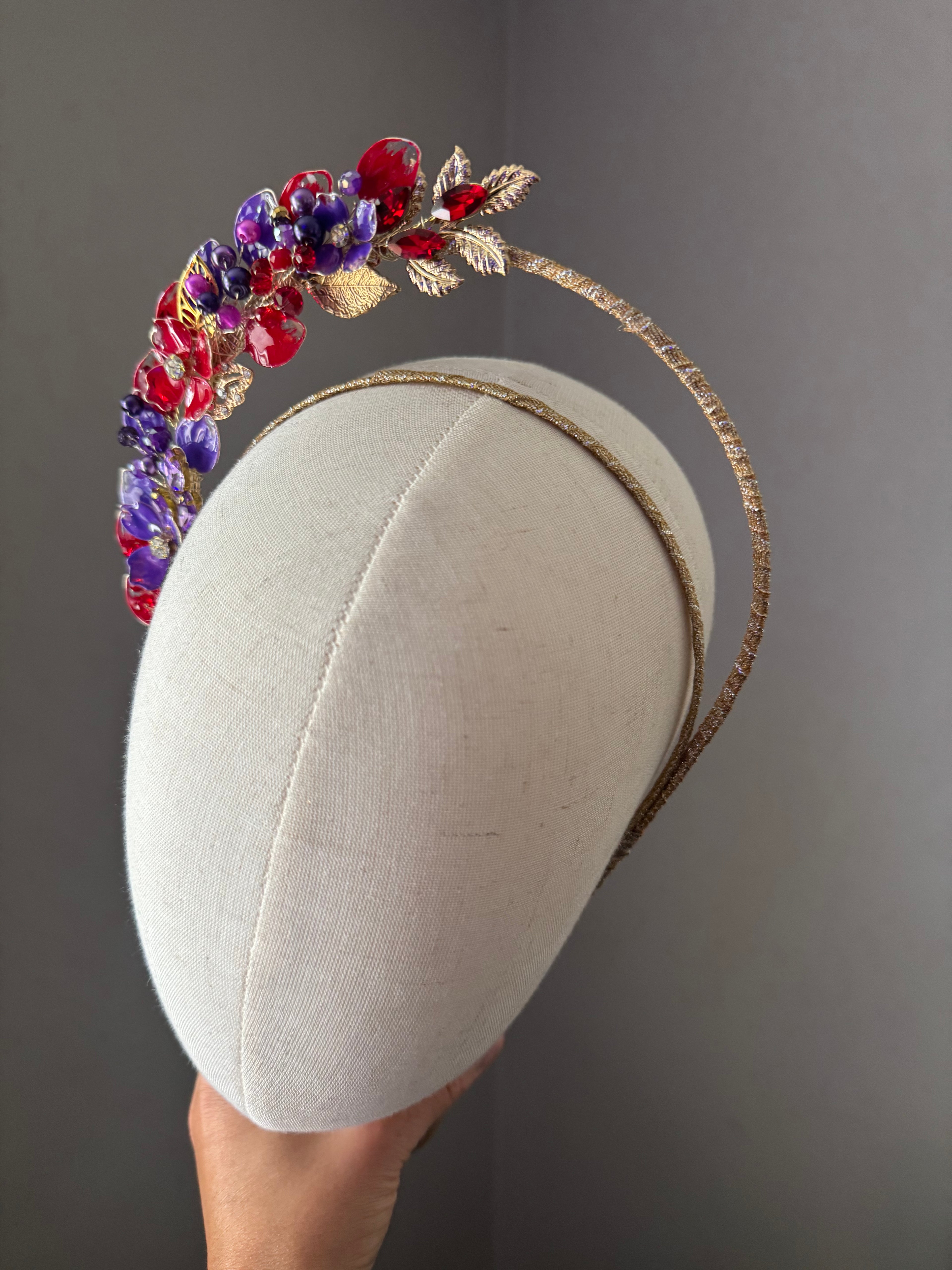 Red and Purple had halo wedding guest Heapdiece x Earrings