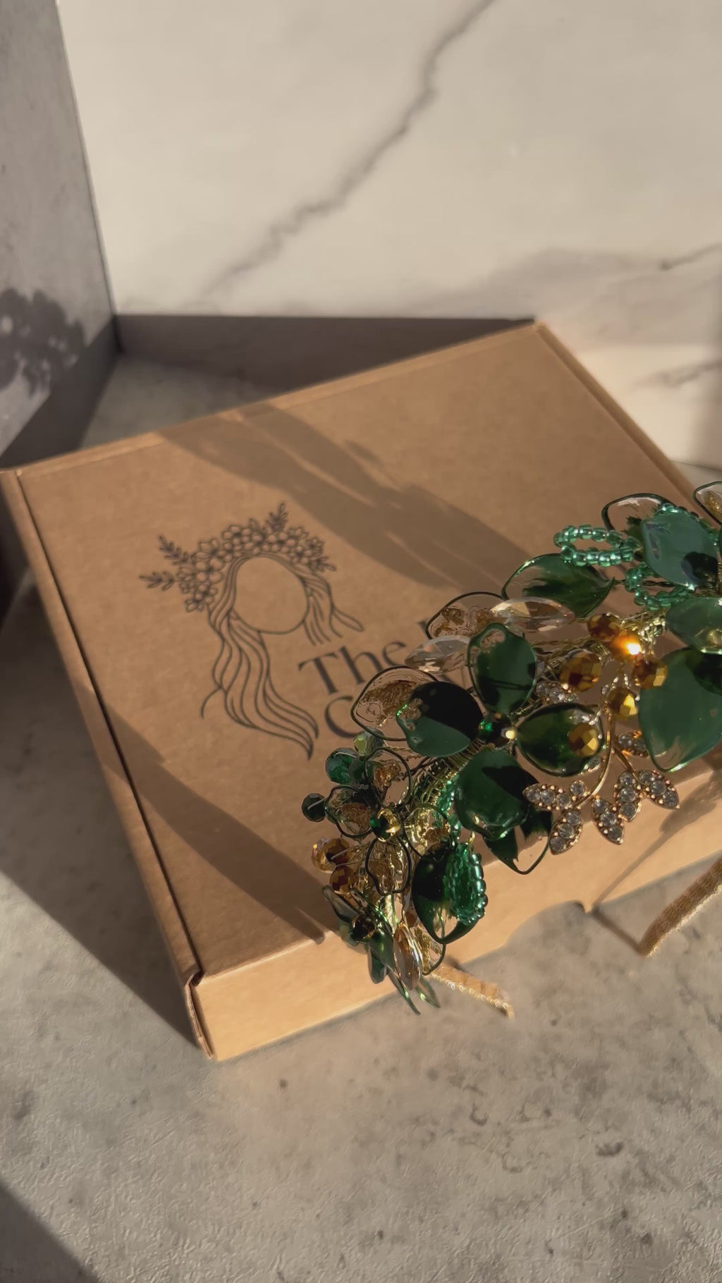 Forest green and Gold Wedding guest Heapdiece