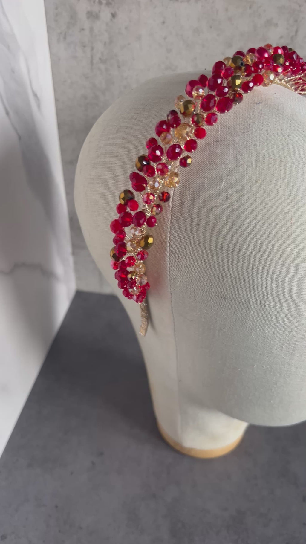 Red beaded headpiece