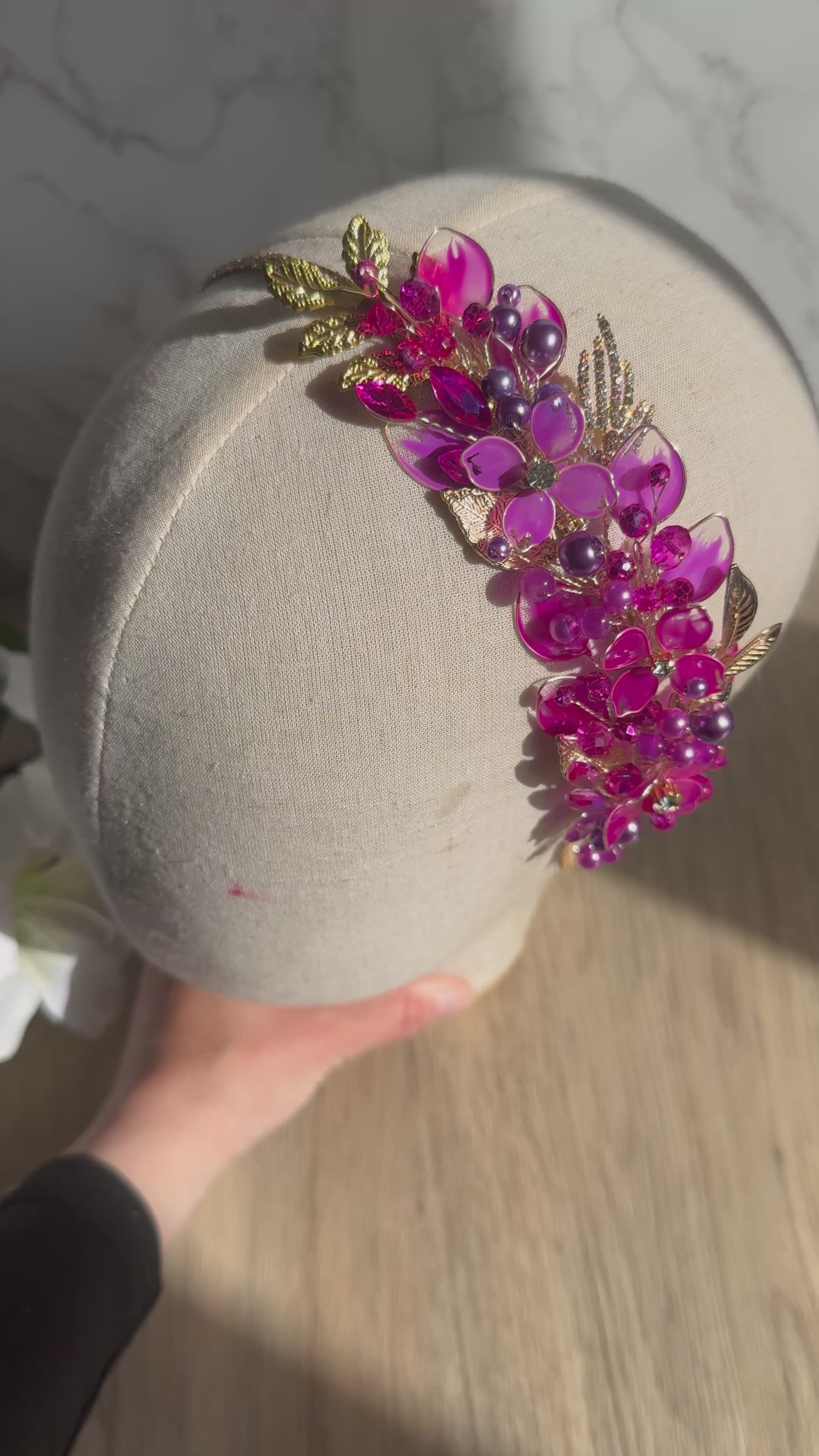 Magenta side wedding guest Heapdiece